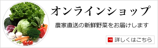 オンラインショップ（農家直送の新鮮野菜をお届けします）